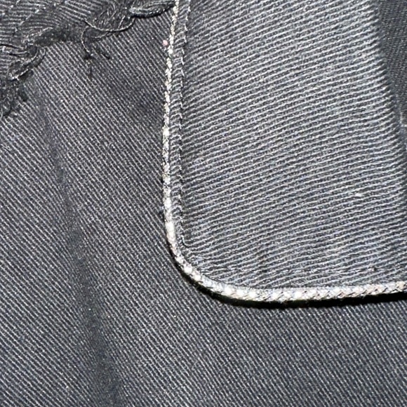 Chic Black Fringe Jean Jacket - Picture 3 of 7